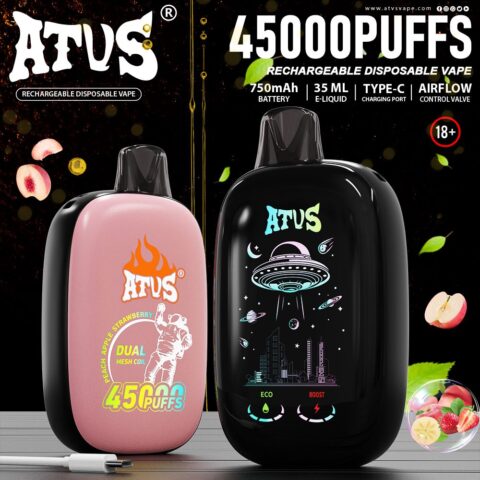 DE027 45000 Puffs Disposable Vape with rechargeable and adjustable airflow ATVS Vape