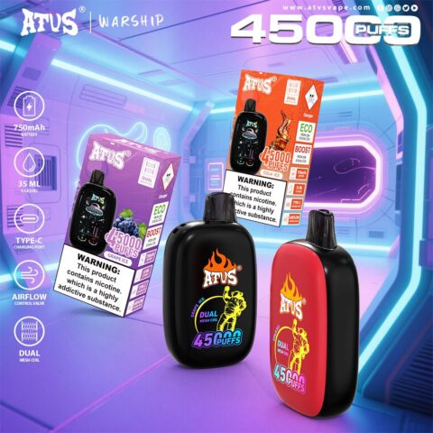 DE027 45000 Puffs Disposable Vape with rechargeable and adjustable airflow ATVS Vape