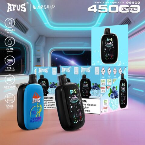 DE027 45000 Puffs Disposable Vape with rechargeable and adjustable airflow ATVS Vape