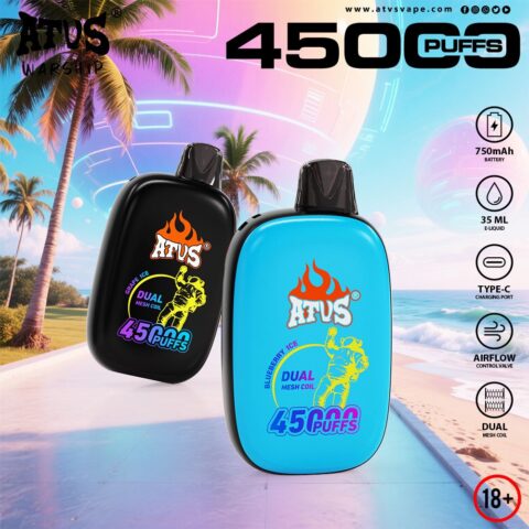 DE027 45000 Puffs Disposable Vape with rechargeable and adjustable airflow ATVS Vape