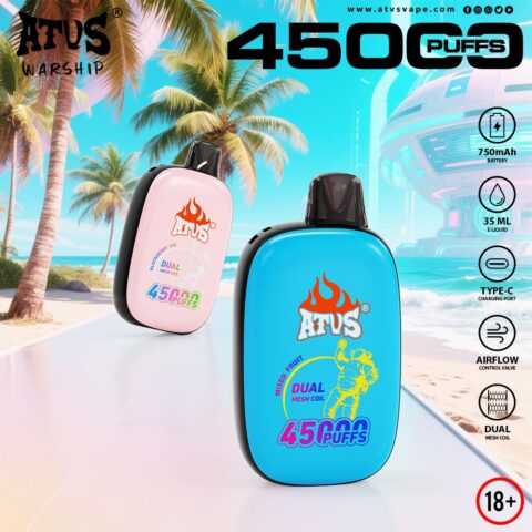 DE027 45000 Puffs Disposable Vape with rechargeable and adjustable airflow ATVS Vape