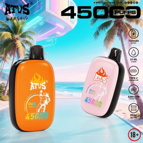DE027 45000 Puffs Disposable Vape with rechargeable and adjustable airflow ATVS Vape