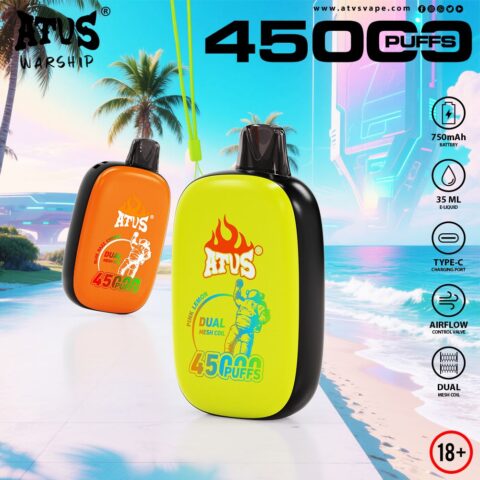 DE027 45000 Puffs Disposable Vape with rechargeable and adjustable airflow ATVS Vape