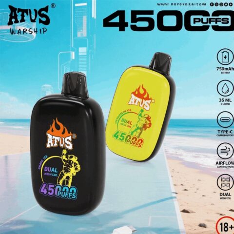 DE027 45000 Puffs Disposable Vape with rechargeable and adjustable airflow ATVS Vape