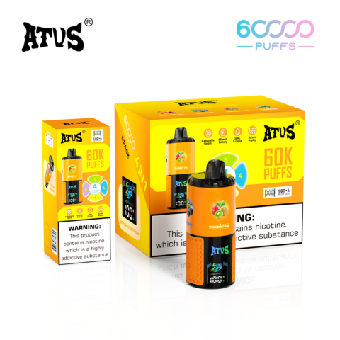 DE030 60000 Puffs Disposable Vape with LED Display Screen and Adjustable Airflow Rechargeable ATVS Vape