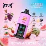 60000 Puffs Four-in-one flavored Disposable Vapes with LED display screen and adjustable airflow 2025 New 4 in 1 4Flavor Disposable Vape Atvs Atus 60000 Puffs EU Hot Selling Dual Mesh Coils smart vape wholesale e cigarette