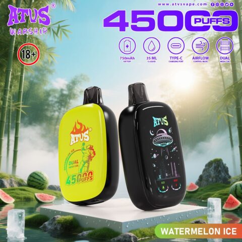 DE027 45000 Puffs Disposable Vape with rechargeable and adjustable airflow ATVS Vape