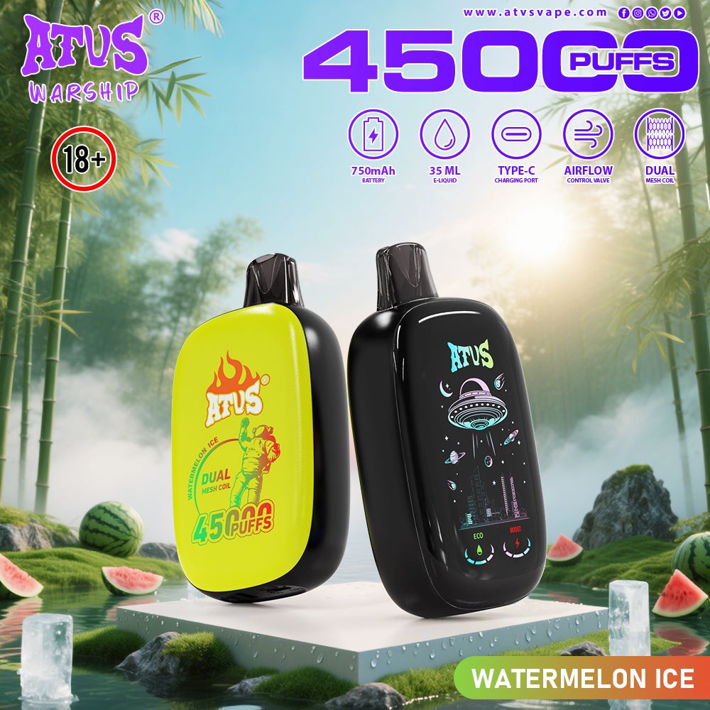 DE027 45000 Puffs Disposable Vape with rechargeable and adjustable airflow ATVS Vape