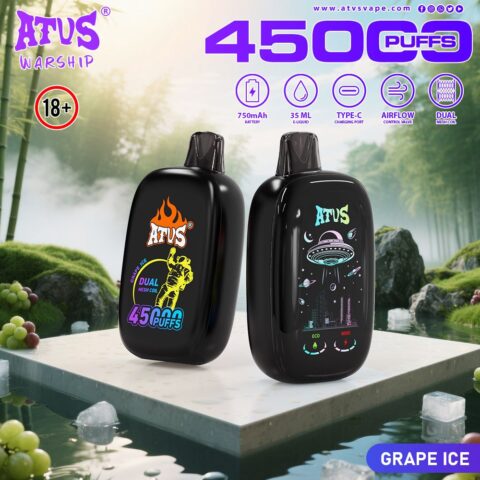 DE027 45000 Puffs Disposable Vape with rechargeable and adjustable airflow ATVS Vape