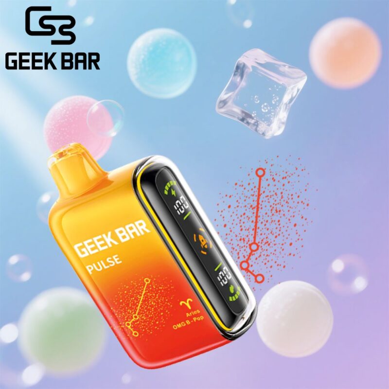 Geek Bar 15000 Puffs Disposable Vape With LED display screen and adjustable airflow rechargeable