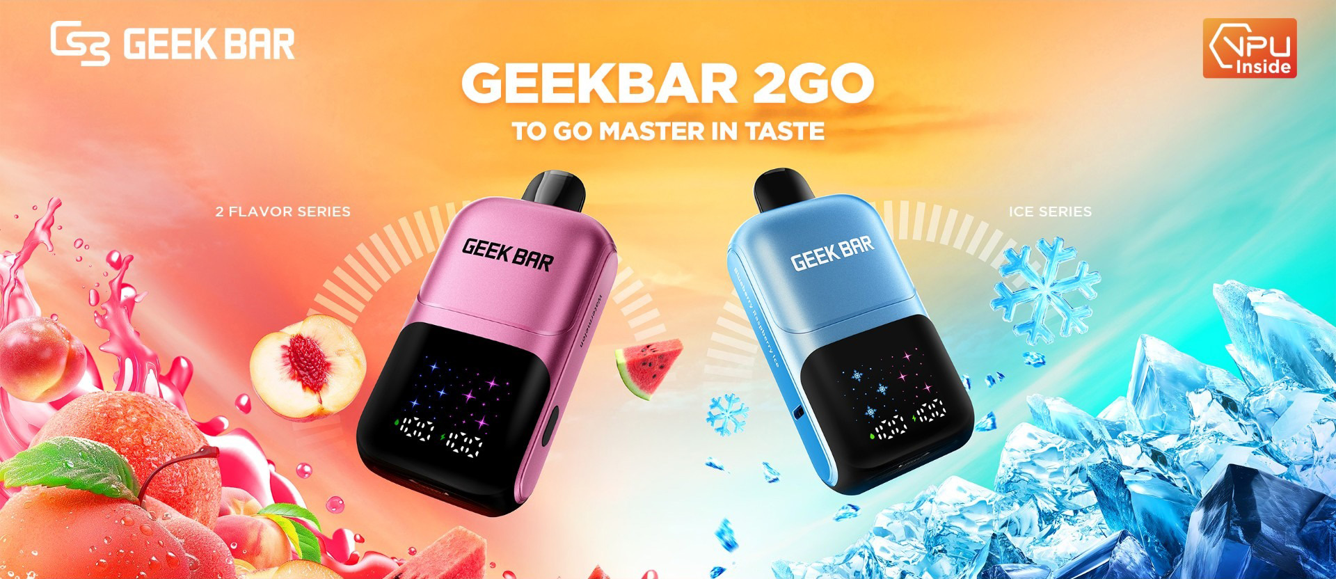 Geek Bar 50000 Puffs Disposable Vape with LED display screen and adjustable airflow