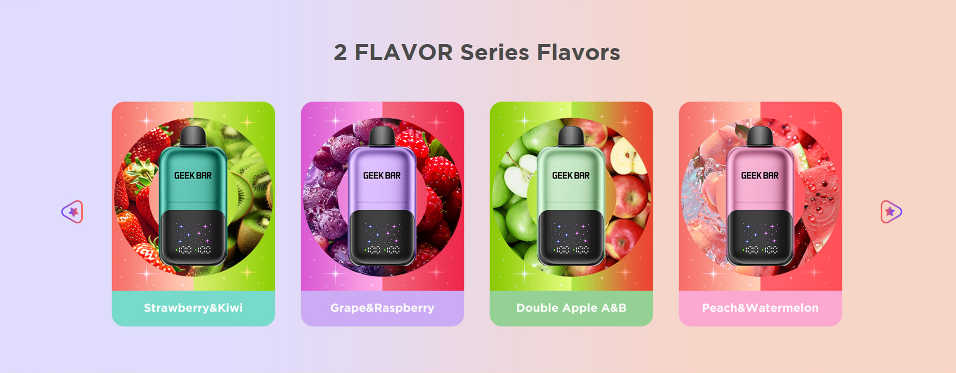 Geek Bar 50000 Puffs Disposable Vape with LED display screen and adjustable airflow
