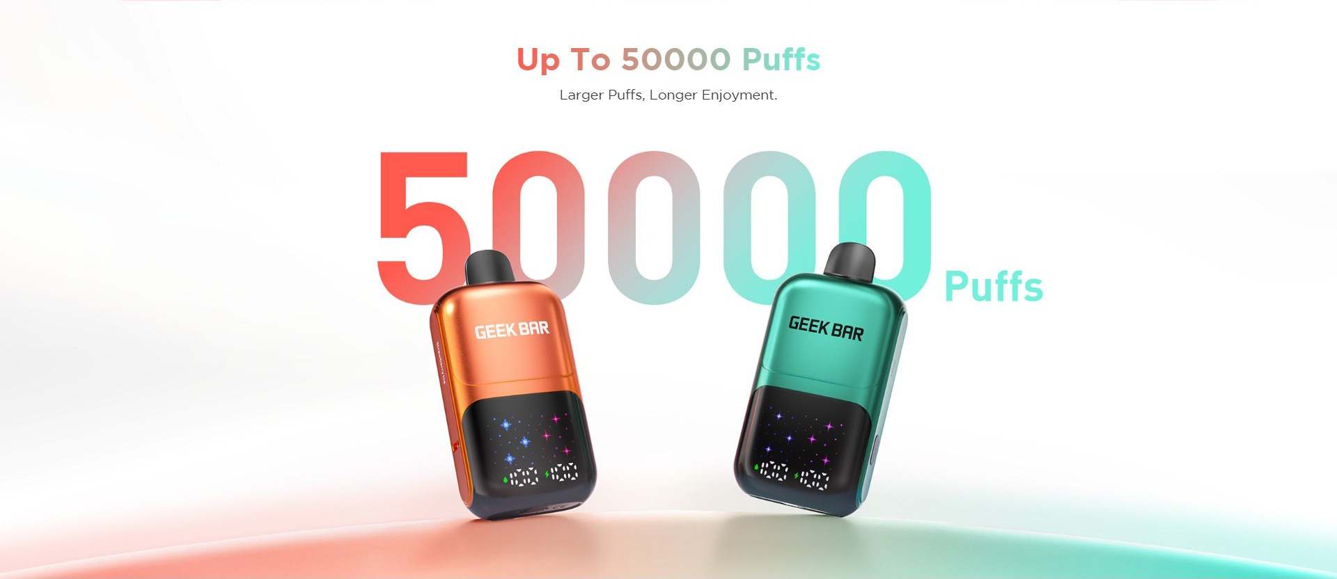 Geek Bar 50000 Puffs Disposable Vape with LED display screen and adjustable airflow
